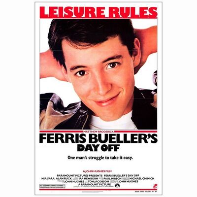 422: FERRIS BUELLER'S DAY OFF - One-Sheet (27" x 41"); Very Fine+ Folded
