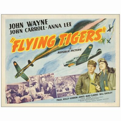 429: FLYING TIGERS - Half Sheet (22" x 28"); Style B; Fine- Rolled