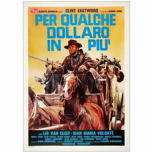 430: FOR A FEW DOLLARS MORE - Italian 2-Fogli (39.25" x 55"); Very Fine Folded