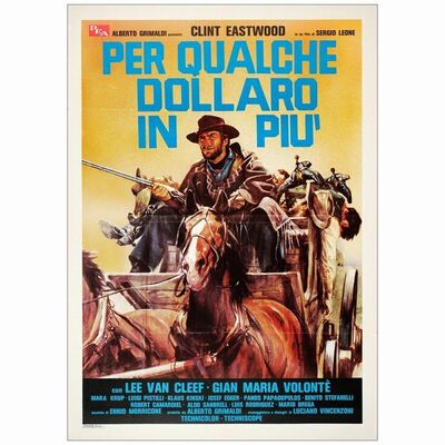 430: FOR A FEW DOLLARS MORE - Italian 2-Fogli (39.25" x 55"); Very Fine Folded