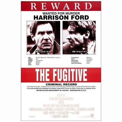 436: THE FUGITIVE - One-Sheet (27" x 40"); Recalled International Style; Near Mint Rolled, Full-Bleed