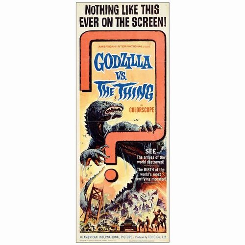 445: GODZILLA VS. THE THING - Insert (14" x 36"); Very Fine Folded