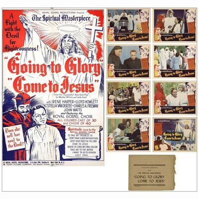 446: GOING TO GLORY...COME TO JESUS - One-Sheet & Lobby Card Set (8) (26.5" x 41" & 11" x 14"); Very Fine Folded