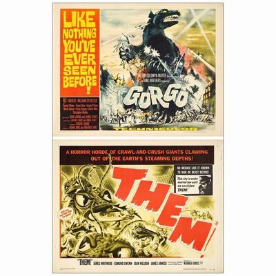 450: GORGO, THEM! - Half Sheets (2) (22" x 28"); Very Fine Rolled