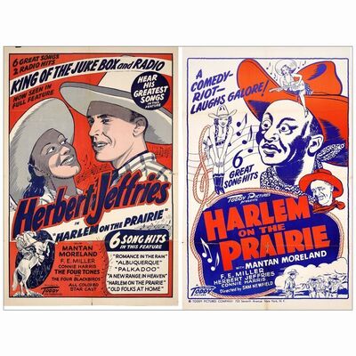 458: HARLEM ON THE PRAIRIE - One-Sheets (2) (27.5" x 42" & 28" x 40.5"); Fine+ Folded