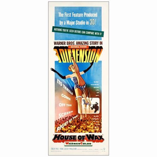 464: HOUSE OF WAX - Insert (14" x 36"); Very Fine- on Paper