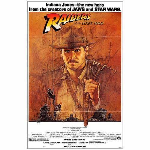 472: INDIANA JONES AND THE RAIDERS OF THE LOST ARK - Wilding Poster (29.5" x 45.5"); Very Fine Folded