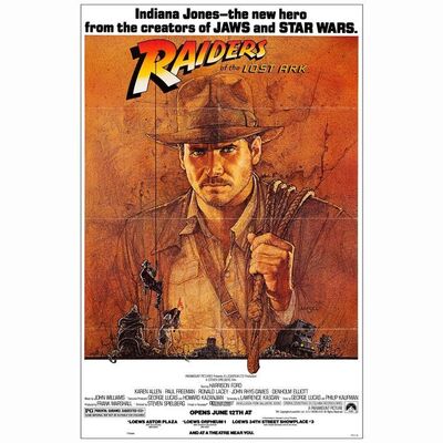 472: INDIANA JONES AND THE RAIDERS OF THE LOST ARK - Wilding Poster (29.5" x 45.5"); Very Fine Folded
