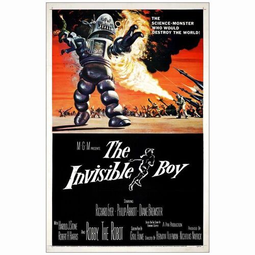 477: THE INVISIBLE BOY - One-Sheet (27" x 41"); Very Fine- on Linen