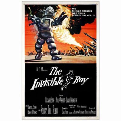 477: THE INVISIBLE BOY - One-Sheet (27" x 41"); Very Fine- on Linen