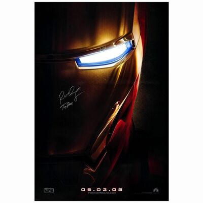 478: IRON MAN - One-Sheet, DS (27" x 40") Autographed by Robert Downey, Jr (Beckett COA.).; Advance; Very Fine+ Rolled