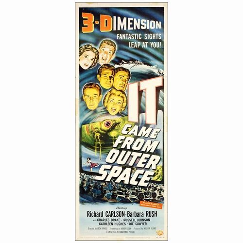480: IT CAME FROM OUTER SPACE - Insert (14" x 36"); 3-D Style; Very Fine- Folded
