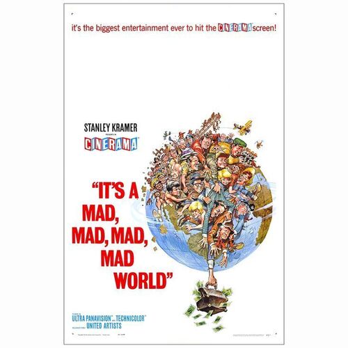 482: IT'S A MAD MAD MAD MAD WORLD - Cinerama One-Sheet (27" x 41"); Fine+ on Linen