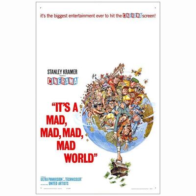 482: IT'S A MAD MAD MAD MAD WORLD - Cinerama One-Sheet (27" x 41"); Fine+ on Linen