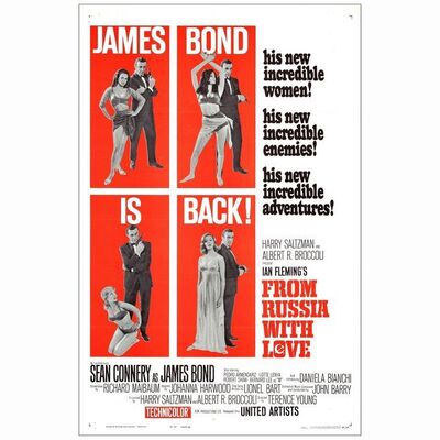 483: JAMES BOND: FROM RUSSIA WITH LOVE - One-Sheet (27" x 41"); Style B; Very Fine- Folded