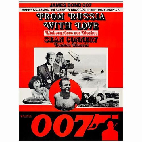 484: JAMES BOND: FROM RUSSIA WITH LOVE - Swiss (23.50" x 31.25"); Near Mint Folded