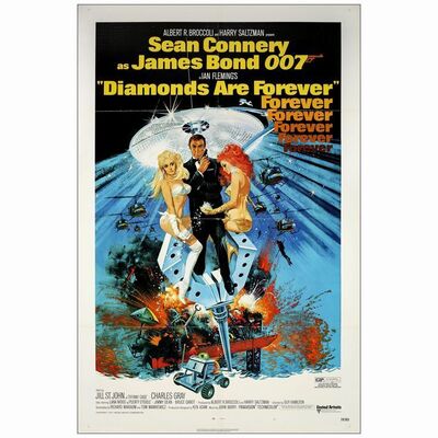 488: JAMES BOND: DIAMONDS ARE FOREVER - One-Sheet (27" x 41"); Near Mint Folded