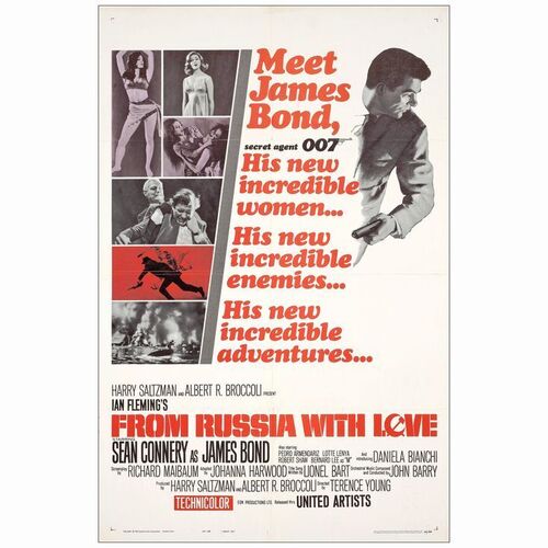 489: JAMES BOND: FROM RUSSIA WITH LOVE - One-Sheet (27" x 41"); Style A; Very Fine- Folded