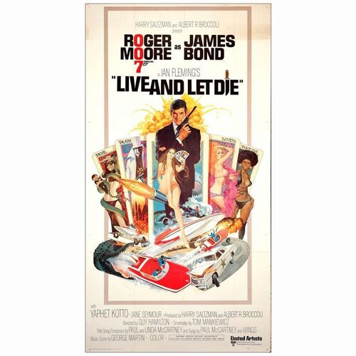 493: JAMES BOND: LIVE AND LET DIE - Three Sheet (41" x 77"); International; Fine+ Folded