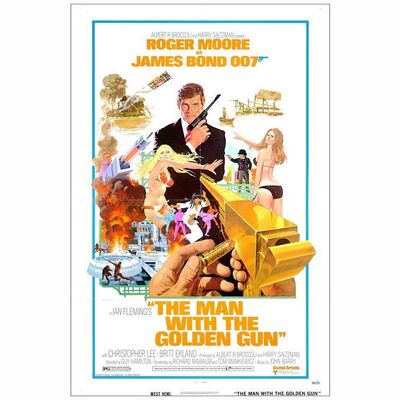 494: JAMES BOND: THE MAN WITH THE GOLDEN GUN - Western Hemisphere One-Sheet (27" x 41"); Style A, West Hemisphere; Very Fine Folded