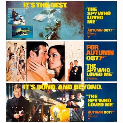 495: JAMES BOND: THE SPY WHO LOVED ME - Banners (3) (20.75" x 60"); Very Fine Rolled