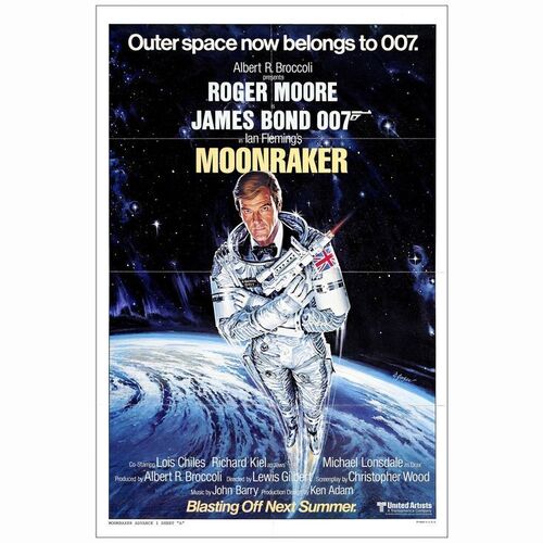 497: MOONRAKER - One-Sheet (27" x 41"); Style A, Advance; Near Mint Folded