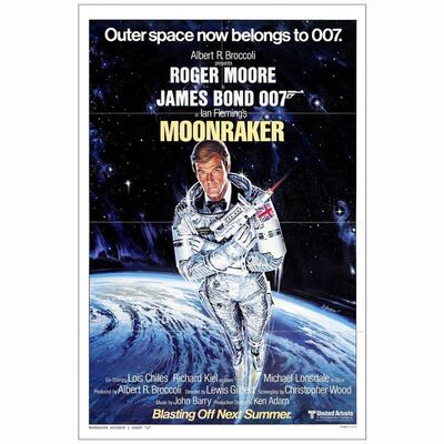 497: MOONRAKER - One-Sheet (27" x 41"); Style A, Advance; Near Mint Folded