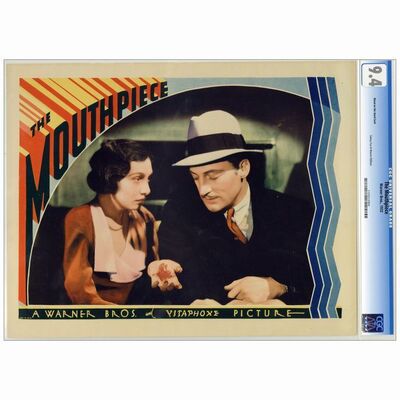 538: THE MOUTHPIECE - CGC Graded Lobby Card (11" x 14"); Near Mint