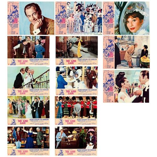 540: MY FAIR LADY - Italian Photobustas (8) & Horiztonal Italian Foglios (5) (26.5" x 18.5" & 37" x 26"); Very Fine+ Rolled & Folded