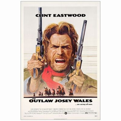 557: THE OUTLAW JOSEY WALES - One-Sheet (27" x 40.75"); Very Fine- on Linen