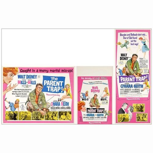 558: THE PARENT TRAP - Insert & Window Card & Half Sheet (14" x 36" & 14" x 22" & 22" x 28"); Very Fine- Rolled