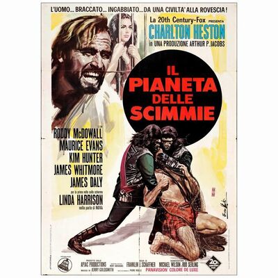 565: PLANET OF THE APES - Italian 2-Fogli (39" x 55"); Fine+ Folded