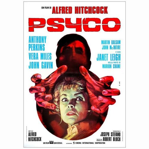 571: PSYCHO - Italian 4-Fogli (54.5" x 78.5"); Very Fine on Linen
