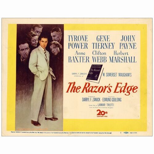 575: THE RAZOR'S EDGE - Title Lobby Card (11" x 14"); Very Fine