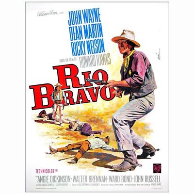 582: RIO BRAVO - French Grande (47.5" x 63"); Very Fine+ on Linen
