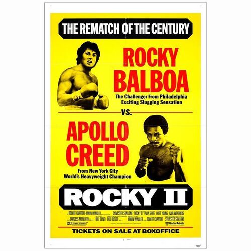 589: ROCKY II - One-Sheet (27" x 41"); Fight Style; Very Fine+ Folded
