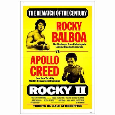 589: ROCKY II - One-Sheet (27" x 41"); Fight Style; Very Fine+ Folded