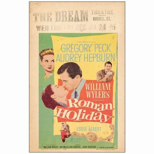 592: ROMAN HOLIDAY - Window Card (14" x 22"); Fine+