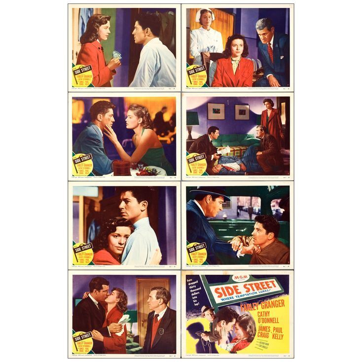 604 Side Street Lobby Card Set 8 11 X 14 Fine