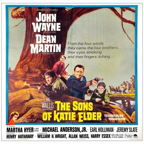 607: THE SONS OF KATIE ELDER - Six Sheet (81" x 81"); Very Fine+ on Linen