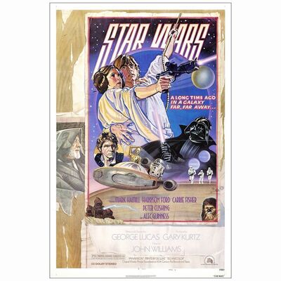617: STAR WARS: A NEW HOPE - NSS One-Sheet (27" x 41"); Style D; Mint Folded