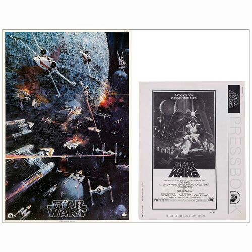 626: STAR WARS: A NEW HOPE - Soundtrack Poster & Press Book (20 Pages) (22" x 33" & 8.5" x 11"); Near Mint Folded