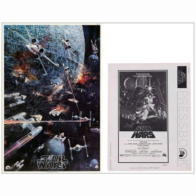 626: STAR WARS: A NEW HOPE - Soundtrack Poster & Press Book (20 Pages) (22" x 33" & 8.5" x 11"); Near Mint Folded