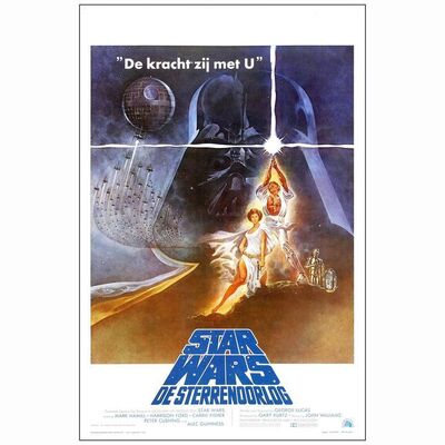 629: STAR WARS: A NEW HOPE - Belgian Poster (14" x 21.5"); Very Fine- Rolled