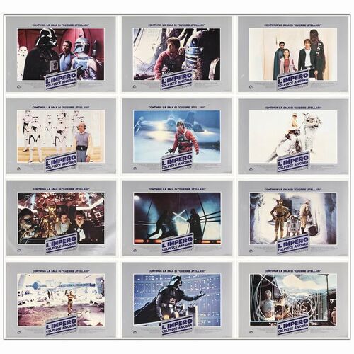 644: STAR WARS: THE EMPIRE STRIKES BACK - Italian Photobusta Set (12) (26.25" x 18.25"); Fine+ Rolled