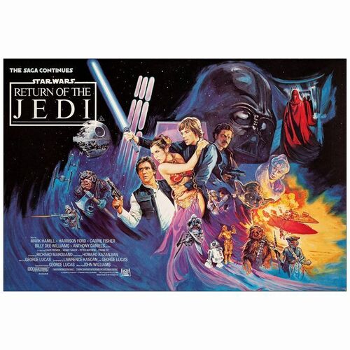 654: STAR WARS: RETURN OF THE JEDI - British Quad (27.5" x 40"); London Undergorund Style; Near Mint Rolled