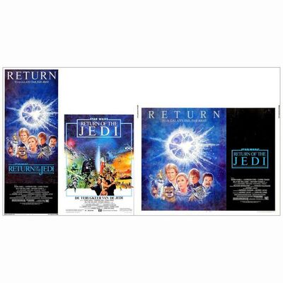 658: STAR WARS: RETURN OF THE JEDI - Belgian Poster & Half Sheet & Insert (21.5" x 14" & 22" x 28" & 14" x 36"); From the Collection of Steven Benge; Very Fine+ Rolled