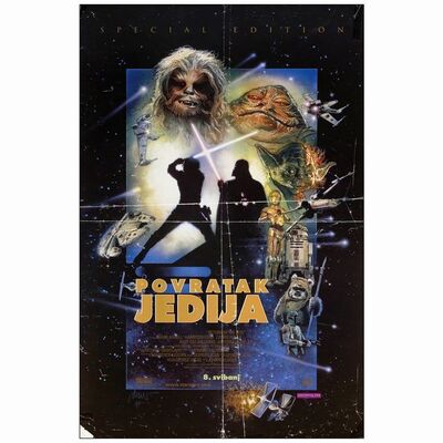 661: STAR WARS: RETURN OF THE JEDI - Croation Special Edition Poster (16.5" x 25.25"); Version D; Very Good+ Folded