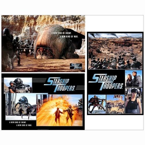 664: STARSHIP TROOPERS - Collage Posters (3) (27" x 41"); Very Fine- Rolled