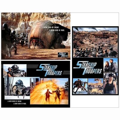 664: STARSHIP TROOPERS - Collage Posters (3) (27" x 41"); Very Fine- Rolled